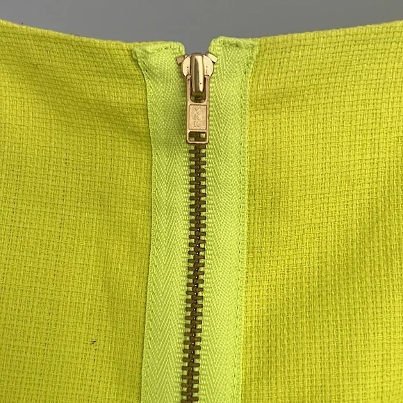 Chartreuse Linen Sheath Dress - Picture 4 of 7